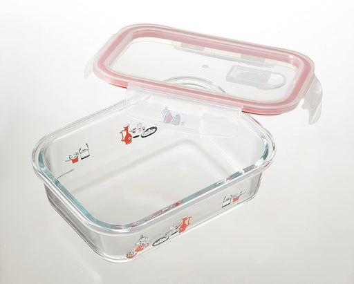 Skater Moomin Kitchen 650Ml Glass Storage Container with Lock Lid Valve-Kiichin - The #1 Place for Japanese Goods in Your Hand!