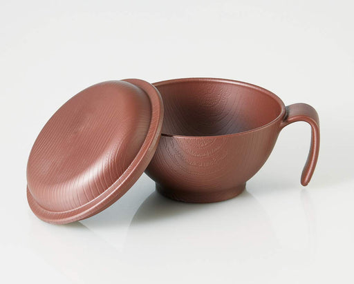 Skater Rice Bowl 370ml Wood Grain Fluffy Lid Handle Brown Japan Nbls1Hf-Kiichin - The #1 Place for Japanese Goods in Your Hand!