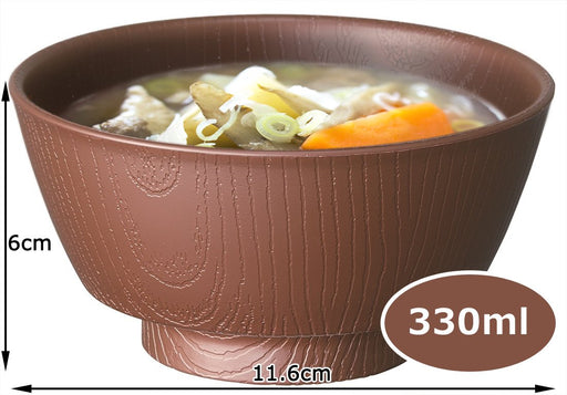 Skater Wood Grain Soup Bowl 330ml Brown Japan NBL2-Kiichin - The #1 Place for Japanese Goods in Your Hand!