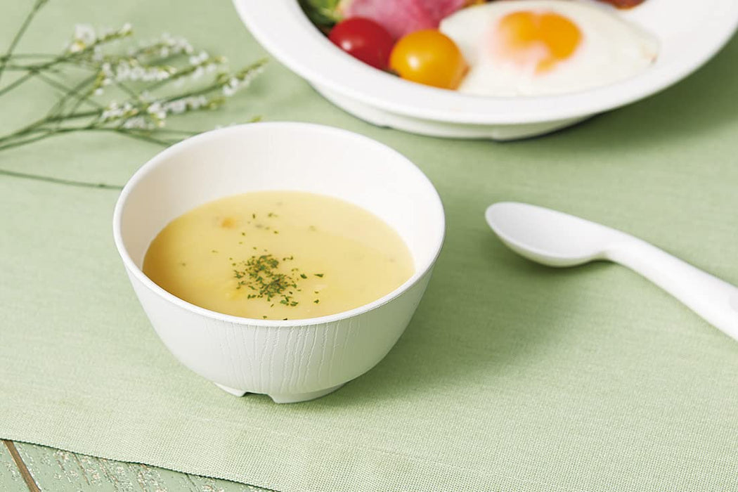 Skater Wood Grain Soup Bowl 330ml Cream Japan NBLS2-Kiichin - The #1 Place for Japanese Goods in Your Hand!