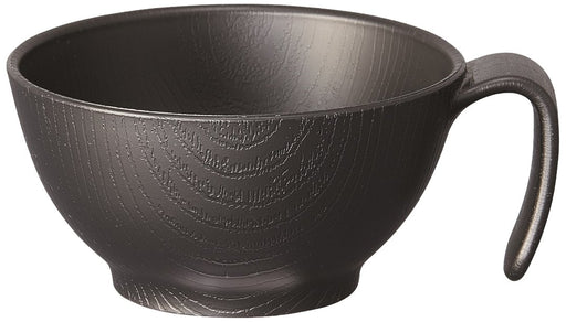 Skater Soup Bowl 340ml Black Wood Grain w/Handle NBLs2H Made in Japan-Kiichin - The #1 Place for Japanese Goods in Your Hand!
