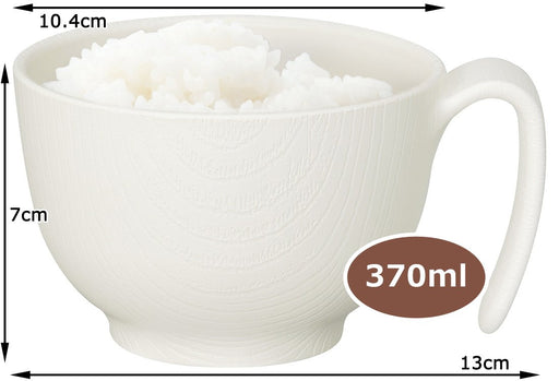 Skater Woodgrain Tea Bowl 370ml w/ Handle Cream Japan NBL1H-Kiichin - The #1 Place for Japanese Goods in Your Hand!
