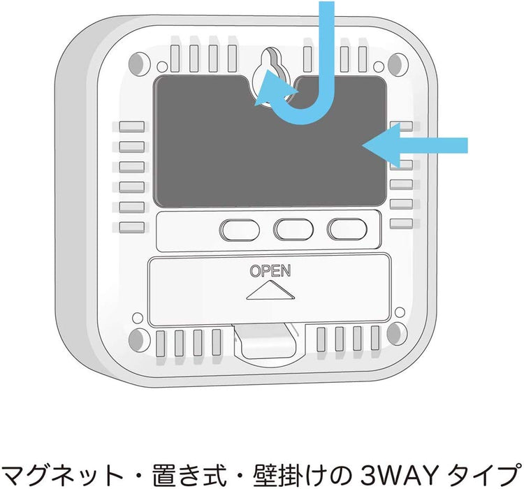Tanita Tt-558Gy Digital Wall Clock Calendar - Temperature & Humidity Monitor-Kiichin - The #1 Place for Japanese Goods in Your Hand!