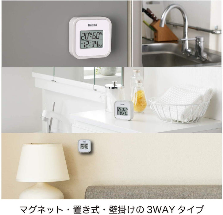 Tanita Tt-558Gy Digital Wall Clock Calendar - Temperature & Humidity Monitor-Kiichin - The #1 Place for Japanese Goods in Your Hand!