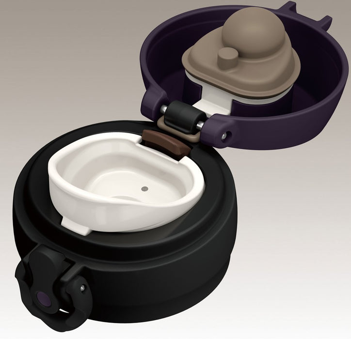 Thermos Japan 350ml Vacuum Insulated Water Bottle - Mobile Mug, All Black-Kiichin - The #1 Place for Japanese Goods in Your Hand!