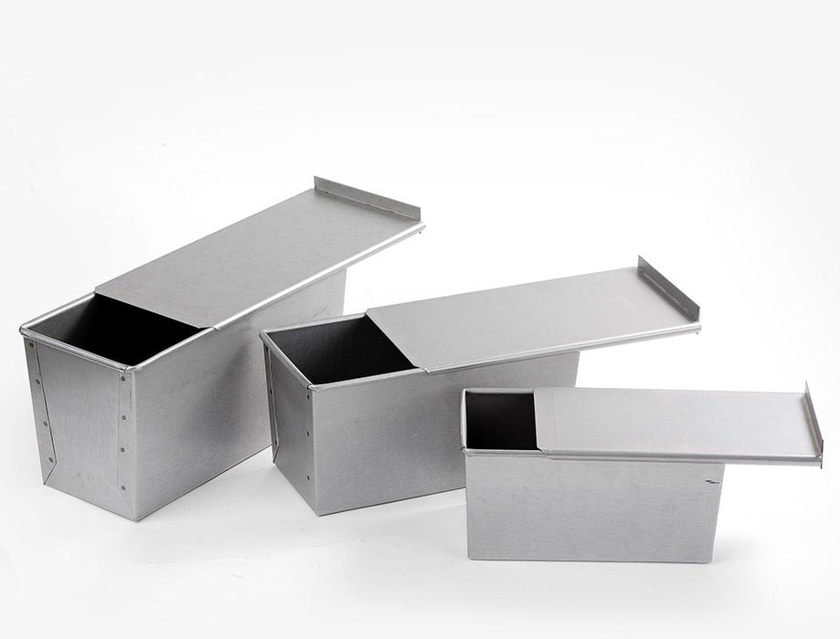 Tiger Crown Japan Bread Mold - Silver 96X192X97Mm 1.0 Loaf Aluminized Sliding Lid-Kiichin - The #1 Place for Japanese Goods in Your Hand!