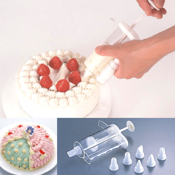 Tigercrown Clear Icing Syringe with 7 Nozzles - Japan's Top Choice-Kiichin - The #1 Place for Japanese Goods in Your Hand!