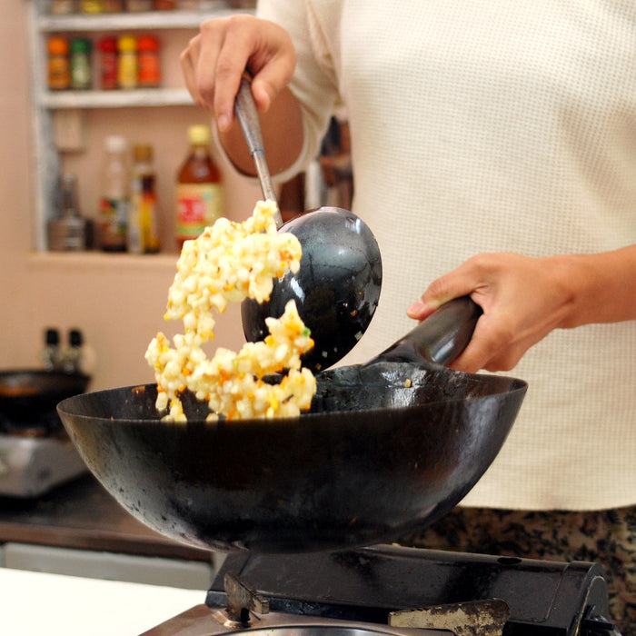 Yamada Iron Light Handle Wok Ladle (Hoak) - Large Size-Kiichin - The #1 Place for Japanese Goods in Your Hand!