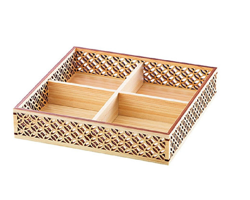 Yamako 27578 Youbi Hinoki Fine-Grained Cloisonne Container - 21X21X4.7Cm-Kiichin - The #1 Place for Japanese Goods in Your Hand!