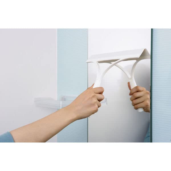 Yamazaki Sangyo Water Squeegee Drainer Wiper Basbon-Kun Japan 174348 1 White-Kiichin - The #1 Place for Japanese Goods in Your Hand!