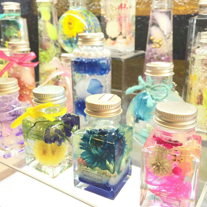 Yokohama Herbarium 2nd Store Square 50ml Bottle Set of 10 with Caps & Guide-Kiichin - The #1 Place for Japanese Goods in Your Hand!