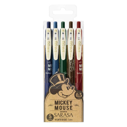 Zebra Vintage Mickey Gel Pen 0.5mm - 5 Colors-Kiichin - The #1 Place for Japanese Goods in Your Hand!