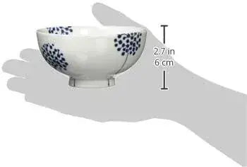 24to3 Nishitomi Ceramic Hasami Ware Tenryu Flower Rice Bowl