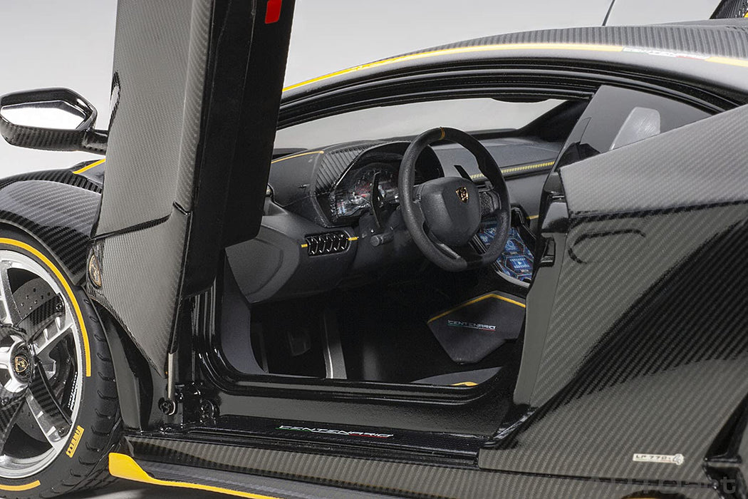 Autoart 1/18 Lamborghini Centenario Carbon Black/Yellow-Kiichin - The #1 Place for Japanese Goods in Your Hand!