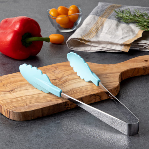 Endo Shoji Ice Blue Antibacterial Heat-Resistant Colorful Tongs Stainless Steel-Kiichin - The #1 Place for Japanese Goods in Your Hand!