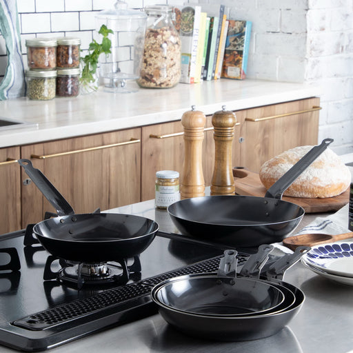 Endo Shoji 45cm Commercial Black Iron Frying Pan IH Compatible Made in Japan-Kiichin - The #1 Place for Japanese Goods in Your Hand!