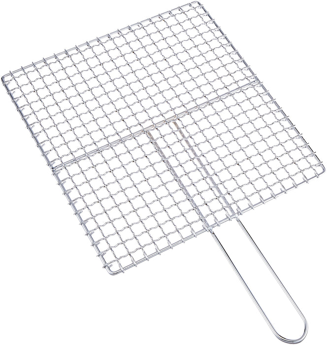 Endo Shoji Taflos Grilling Net No 33 Single Handle Iron Chrome Japan Made-Kiichin - The #1 Place for Japanese Goods in Your Hand!