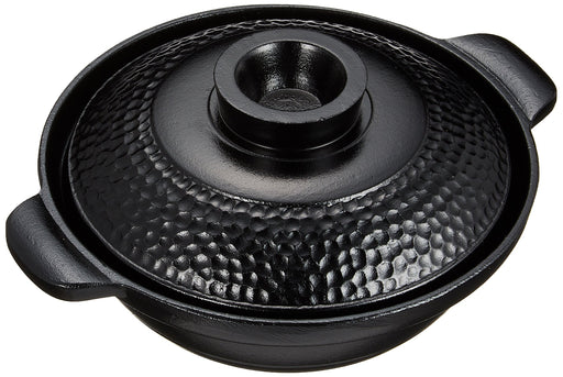 Endo Shoji 18cm Hammered Aluminum Pot Black Made in Japan for Commercial Use-Kiichin - The #1 Place for Japanese Goods in Your Hand!