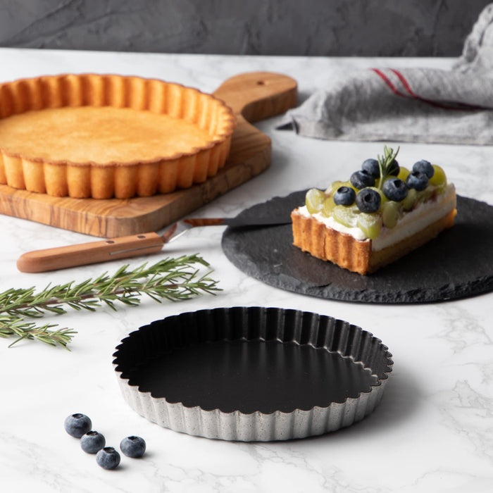 Endo Shoji Tart Pan 18cm with Removable Bottom Fluororesin Coating Japan-Kiichin - The #1 Place for Japanese Goods in Your Hand!