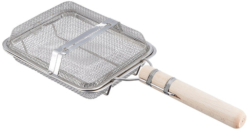 Endo Shoji Tkg Ginkgo Roast Square Small Pan with Wooden Handle 410mm-Kiichin - The #1 Place for Japanese Goods in Your Hand!