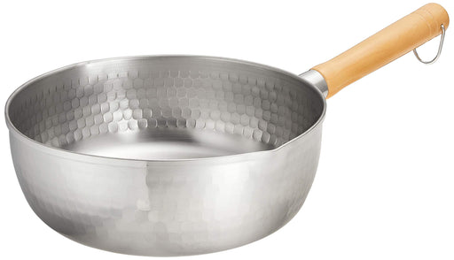 Endo Shoji Yukihira Pot 24cm Stainless Steel with Wooden Handle 3.7L-Kiichin - The #1 Place for Japanese Goods in Your Hand!