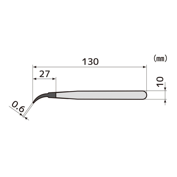 Engineer 130mm Anti-Static ESD Tweezers - Curved Type PTZ-43-Kiichin - The #1 Place for Japanese Goods in Your Hand!