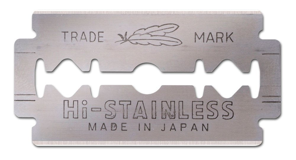 Feather Safety Razor Double Edge High Stainless Steel Box of 10 Pieces-Kiichin - The #1 Place for Japanese Goods in Your Hand!