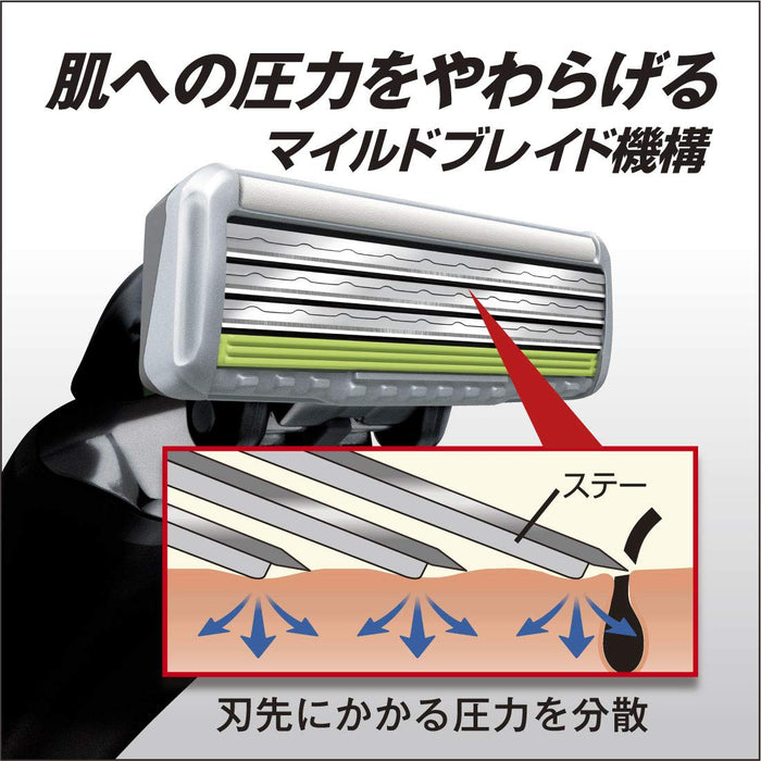 Feather Safety Razor F-System Samurai Edge 3-Blade T-Shape Men's Shaving Razor with 8 Spare Blades Made in Japan-Kiichin - The #1 Place for Japanese Goods in Your Hand!