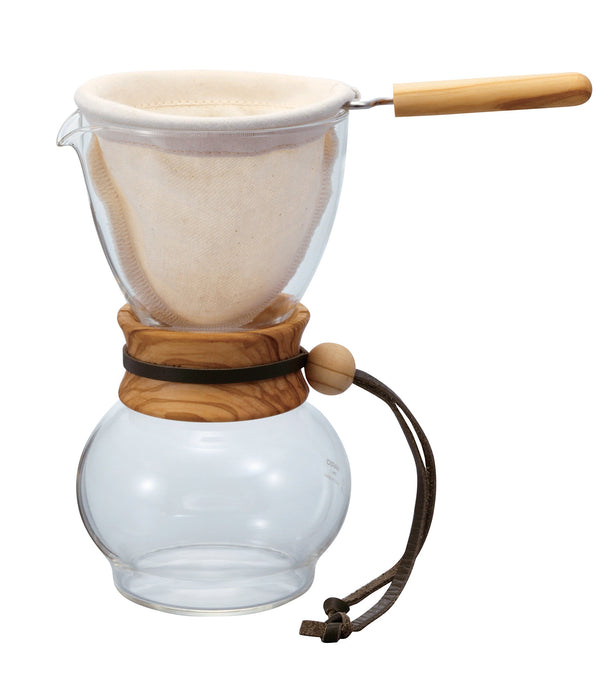 Hario Coffee Drip Filter with Wood Neck for 1-2 People Compatible with DPW-1 DFN-1