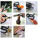 Hasegawa Knives EL-210-BK Canary Kitchen Scissors in Elegant Black-Kiichin - The #1 Place for Japanese Goods in Your Hand!