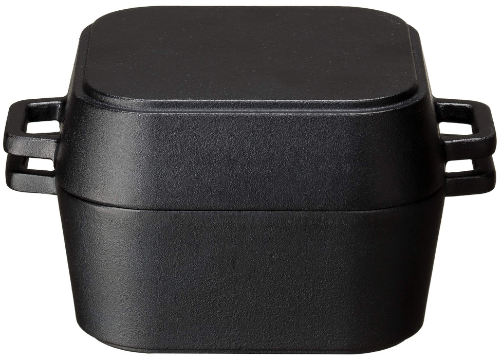 Ishigaki Industry Japan Iron Casting 18.5X14.5X10Cm 980Ml Capacity with Lid - Premium Quality Kitchenware-Kiichin - The #1 Place for Japanese Goods in Your Hand!