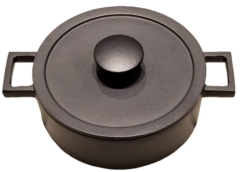 Iwachu Pro Arte Small Casserole Black Induction Nambu Ironware 60003-Kiichin - The #1 Place for Japanese Goods in Your Hand!