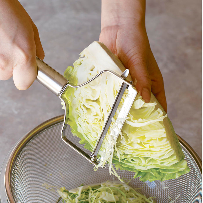 Kai Corporation Cabbage Shredding Tool Angled Blade Stainless Steel Silver