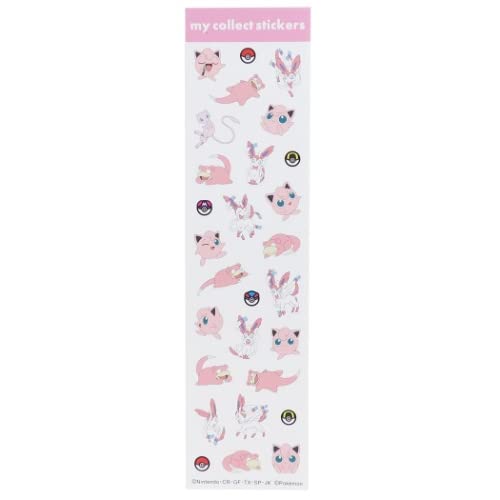 Kamiojapan Pokemon My Collect Stickers Pink 020924-Kiichin - The #1 Place for Japanese Goods in Your Hand!