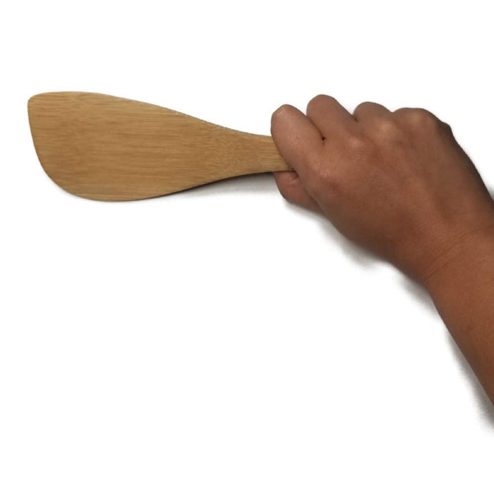 Kikusui Unpainted Soot Bamboo Rice Paddle Cut Japanese Design-Kiichin - The #1 Place for Japanese Goods in Your Hand!