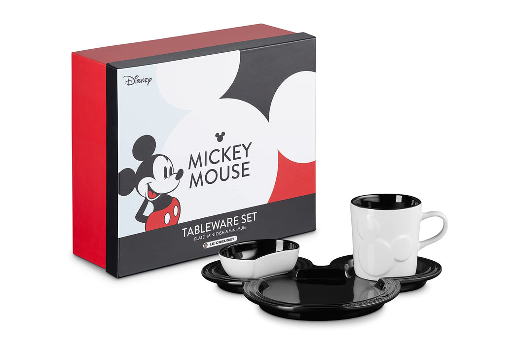 Le Creuset Disney Mickey Mouse Tableware Set Shiny Black Japanese Edition-Kiichin - The #1 Place for Japanese Goods in Your Hand!