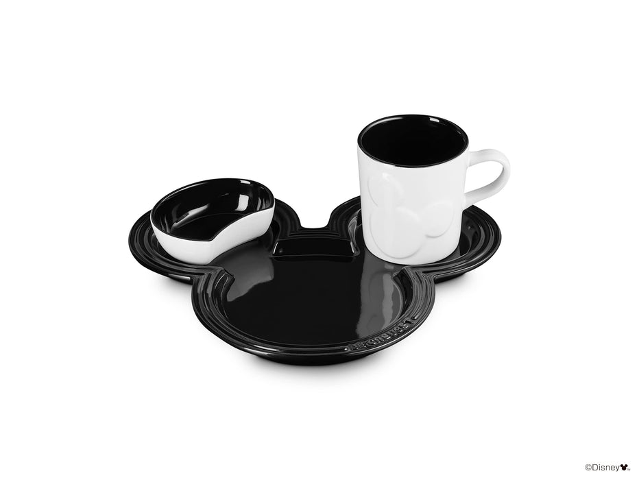 Le Creuset Disney Mickey Mouse Tableware Set Shiny Black Japanese Edition-Kiichin - The #1 Place for Japanese Goods in Your Hand!