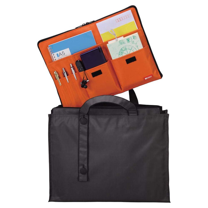 Lihit Lab A7554-9 Brown A4 Inner Bag in Bag Japan Organizer Sleeve-Kiichin - The #1 Place for Japanese Goods in Your Hand!