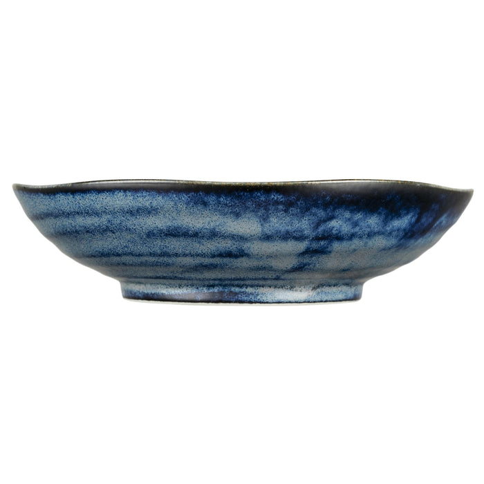 Ichikyu Navy Mino Ware 21cm Deep Dish Microwave Dishwasher Safe Japan Made-Kiichin - The #1 Place for Japanese Goods in Your Hand!