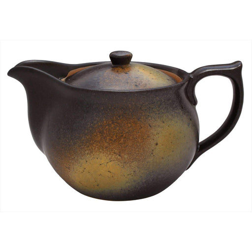 Ichikyu Mino Ware Plump Pot 450ml Brown Bizen Style Pottery Made in Japan-Kiichin - The #1 Place for Japanese Goods in Your Hand!
