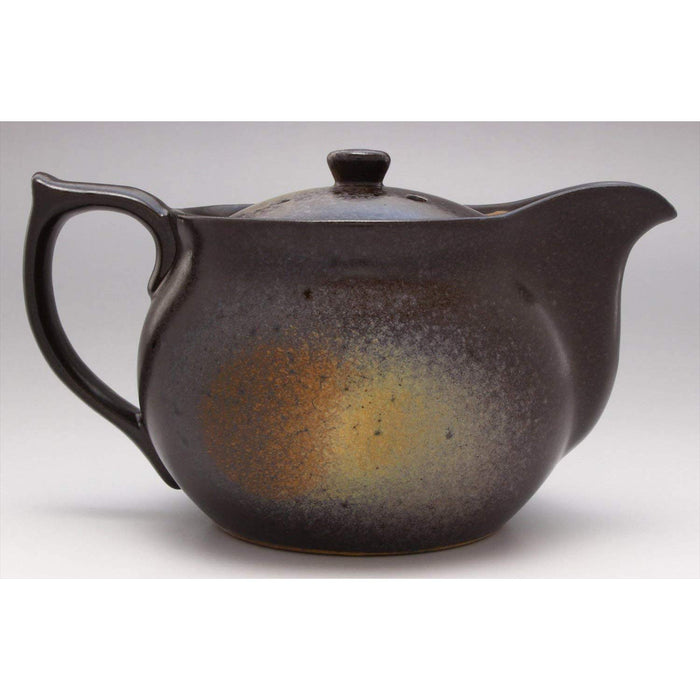 Ichikyu Mino Ware Plump Pot 450ml Brown Bizen Style Pottery Made in Japan-Kiichin - The #1 Place for Japanese Goods in Your Hand!
