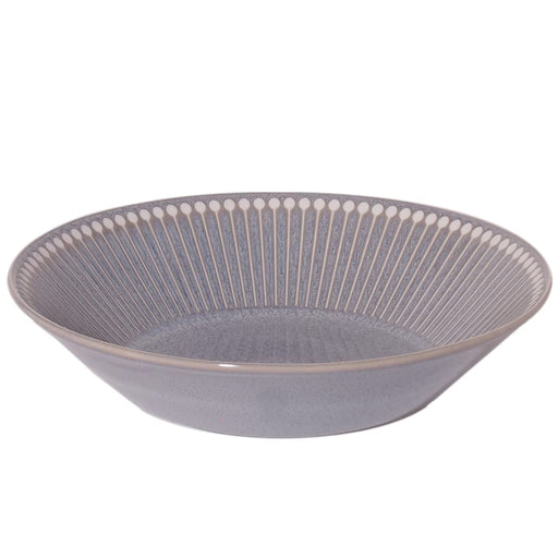 Minoru Pottery Mino Ware Albee 225 Deep Plate Gray - Elegant Ceramic Dish-Kiichin - The #1 Place for Japanese Goods in Your Hand!