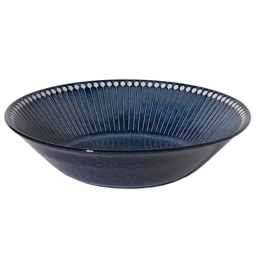 Minoru Pottery Mino Ware Albee Deep Navy Plate 225-Kiichin - The #1 Place for Japanese Goods in Your Hand!