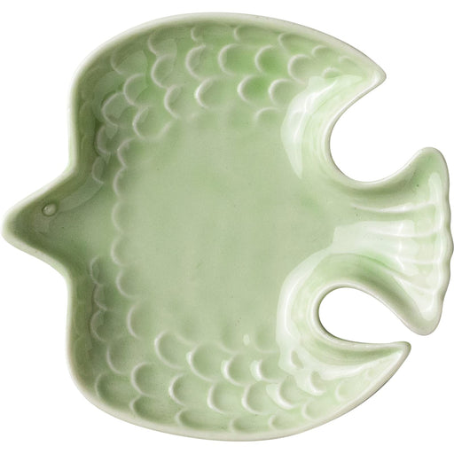 Minoru Pottery Mino Ware Bird Shape Plate Hiwa Green 120mm-Kiichin - The #1 Place for Japanese Goods in Your Hand!