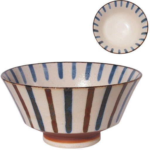 Minoru Pottery Mino Ware Nanpu 180 Rain Reverse Ramen Bowl-Kiichin - The #1 Place for Japanese Goods in Your Hand!