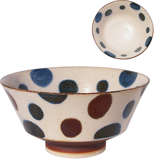 Minoru Pottery Mino Ware Nanpu 180 Star Reverse Ramen Bowl Japan-Kiichin - The #1 Place for Japanese Goods in Your Hand!
