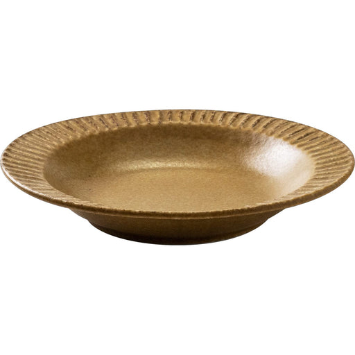 Minoru Pottery Mino Ware Tetote Deep Plate 225 Walnut Finish-Kiichin - The #1 Place for Japanese Goods in Your Hand!