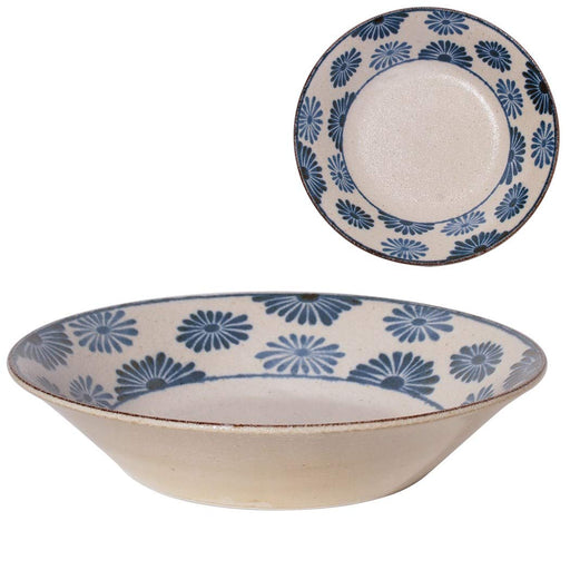 Minoru Pottery Nanpu 7-Inch Deep Plate Flower Reverse Type 215-Kiichin - The #1 Place for Japanese Goods in Your Hand!