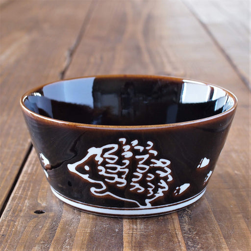 Minoru Pottery Small Lightweight Bowl Hedgehog Design 13.1cm Diameter-Kiichin - The #1 Place for Japanese Goods in Your Hand!