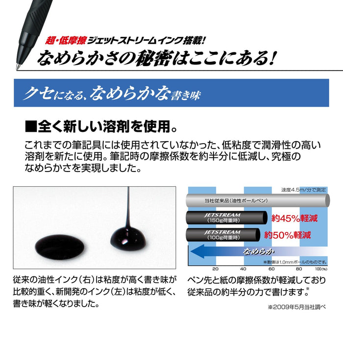 Mitsubishi Pencil Jet Stream 3 Color Ballpoint Pen 0.5mm Easy to Write White-Kiichin - The #1 Place for Japanese Goods in Your Hand!